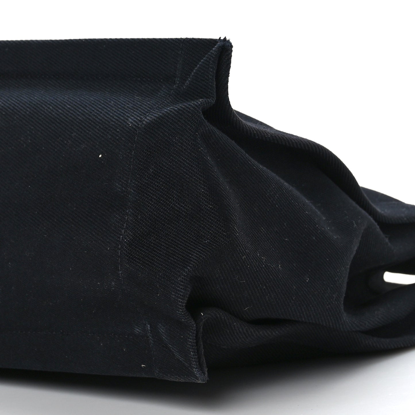 Linen Calfskin Rive Gauche Tote Black