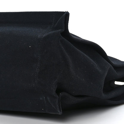 Saint Laurent Linen Calfskin Rive Gauche Tote Black 9 of 12