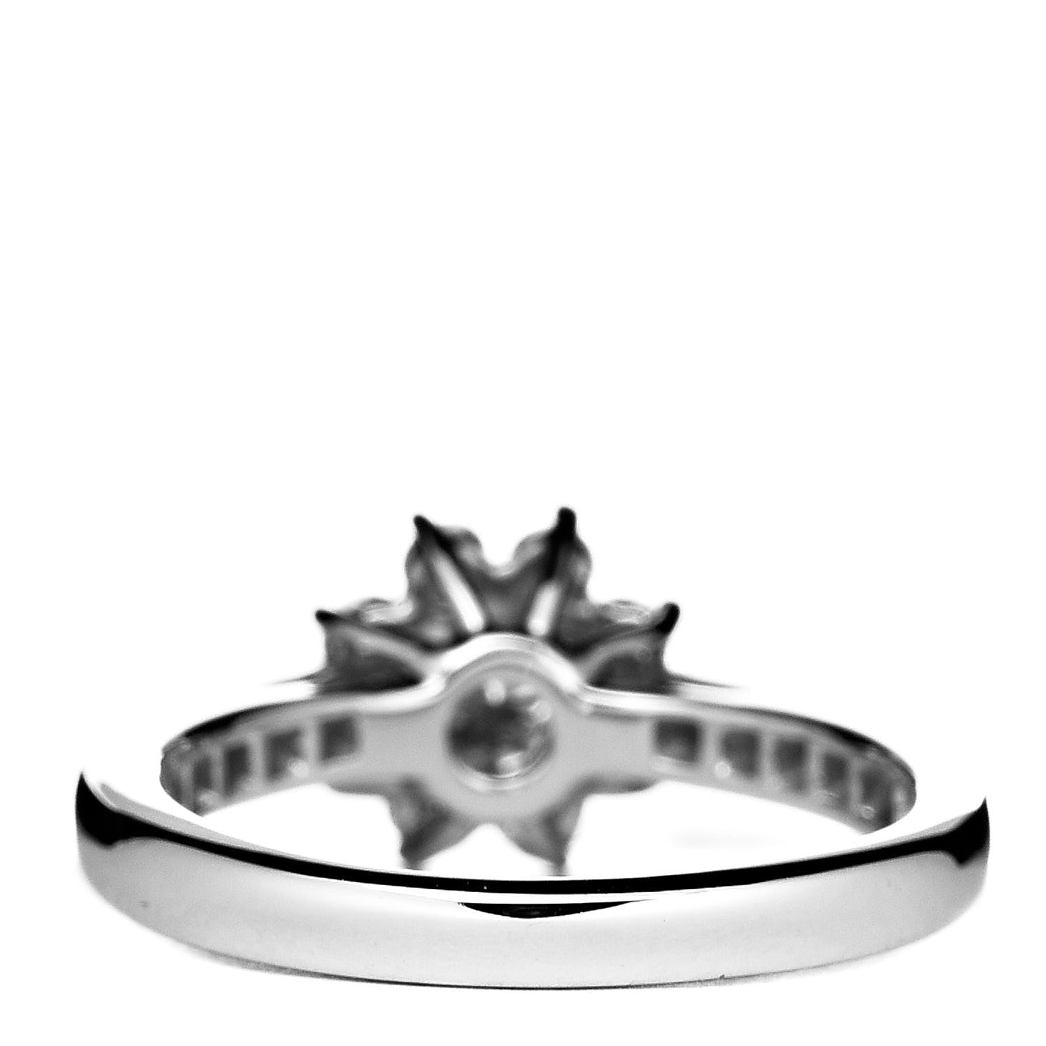 Tiffany Platinum Diamond Flora Ring 48 4.5 4 of 5