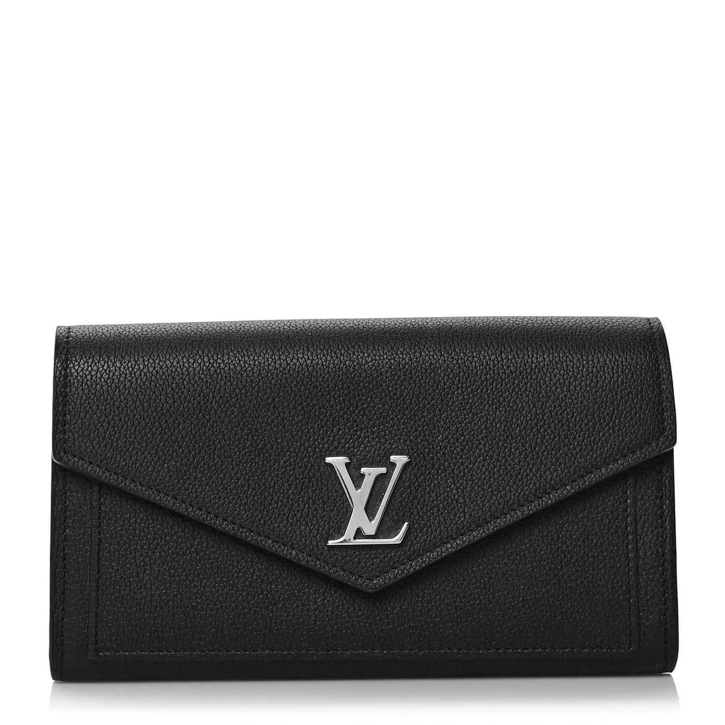 Soft Calfskin My Lockme Wallet Black