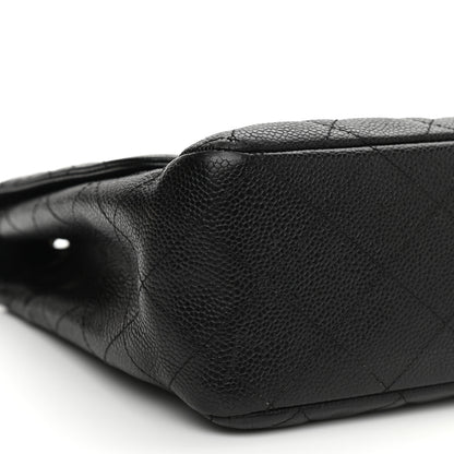 Chanel Caviar Quilted Jumbo Single Flap Black 8 of 11