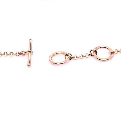 Hermes 18K Rose Gold Diamond Gambade Clou de Selle Necklace 5 of 7