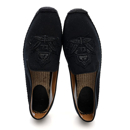 Christian Louboutin Olan Canvas Mens Nanou Orlato Flat Espadrilles 43 Black 5 of 8