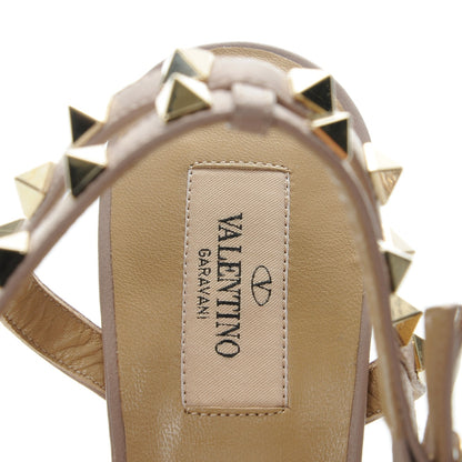 Valentino Garavani Patent Rockstud Ankle Strap Low Heel Pumps 40.5 Rubin Poudre 7 of 8