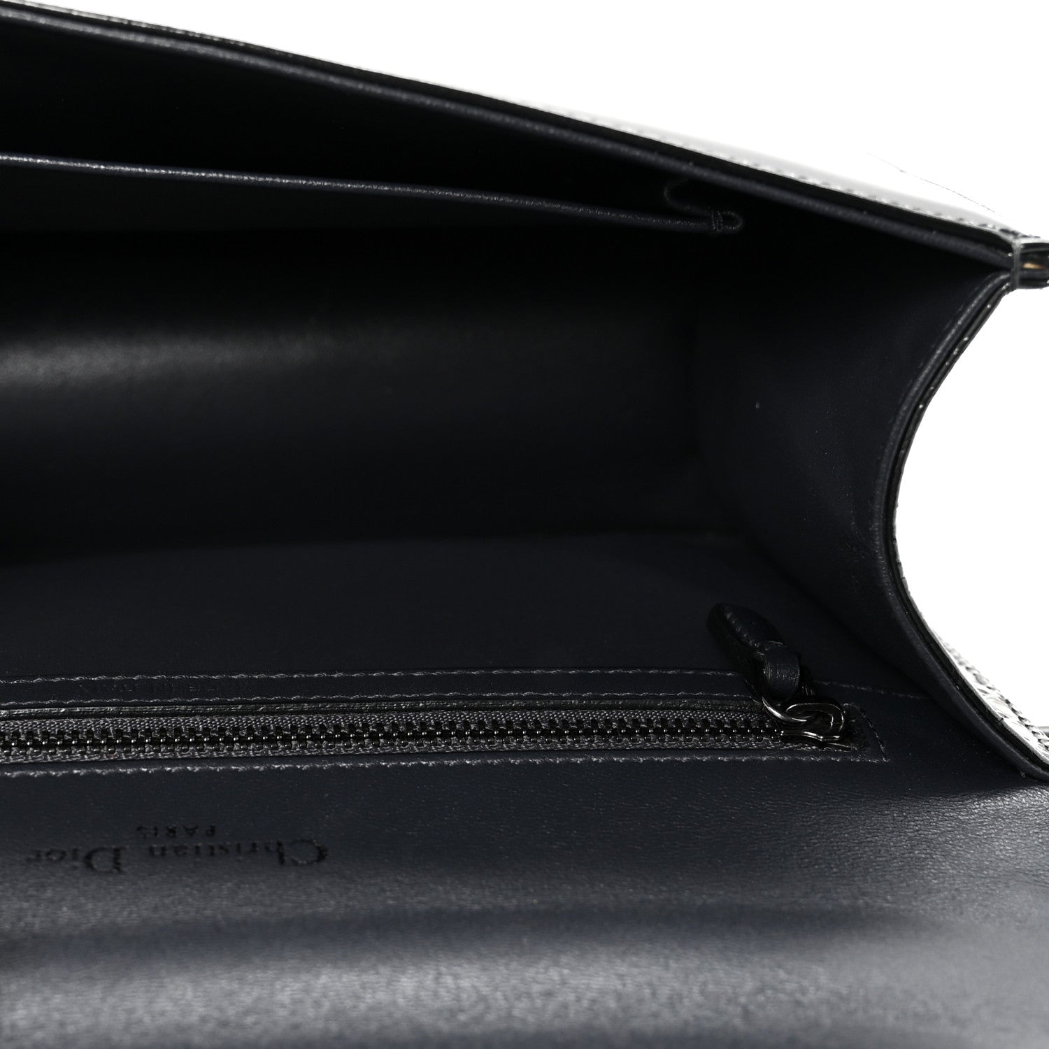 Christian Dior Metallic Patent Micro-Cannage Medium Diorama Flap Bag Onyx Black 5 of 9