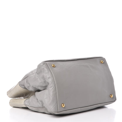 Chanel Calfskin Quilted Tote Light Grey 4 of 14
