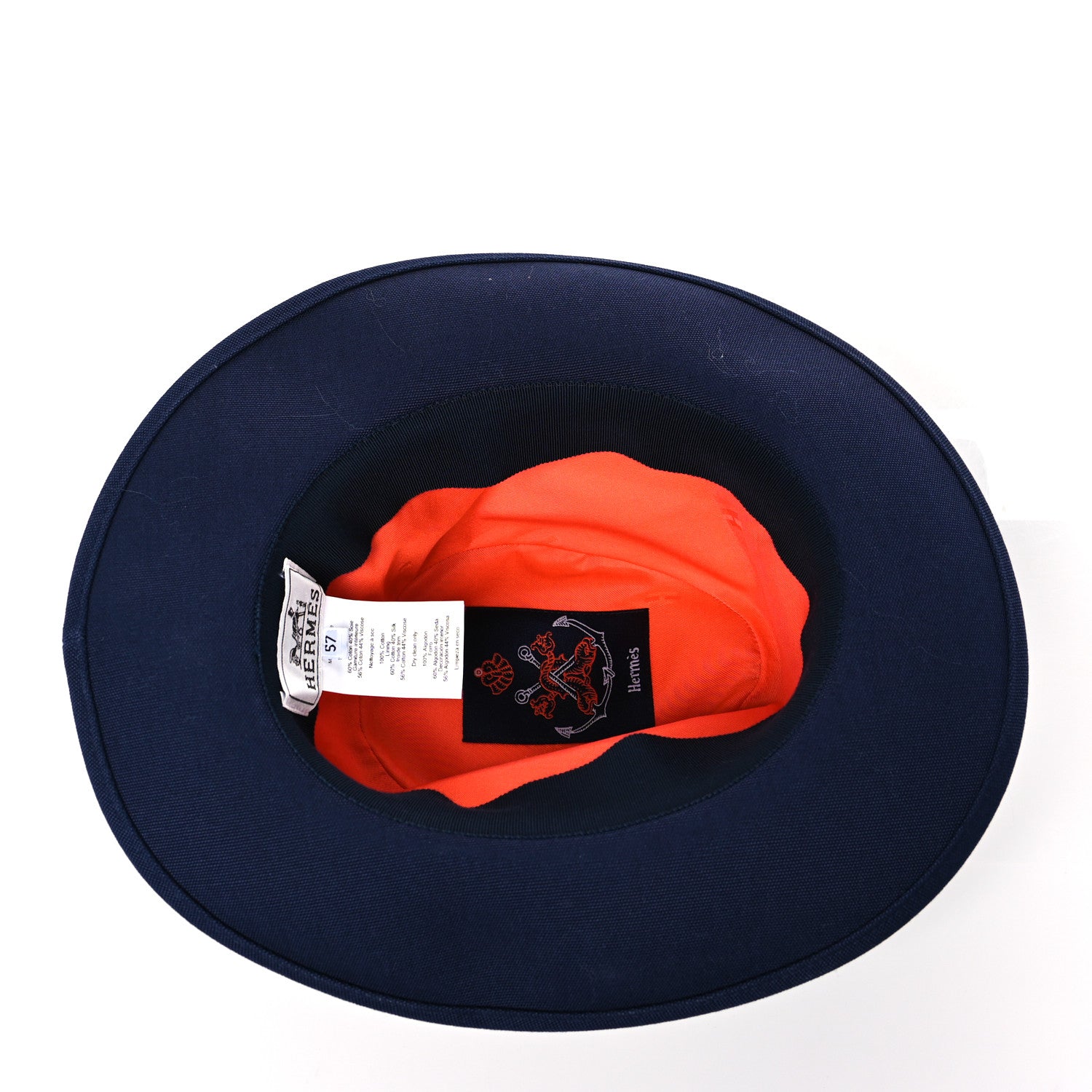 Hermes Toile Ossie Hat 57 Blue 5 of 7