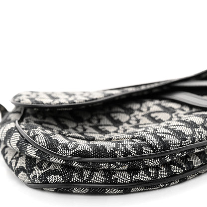 Christian Dior Monogram Saddle Bag Black 8 of 9