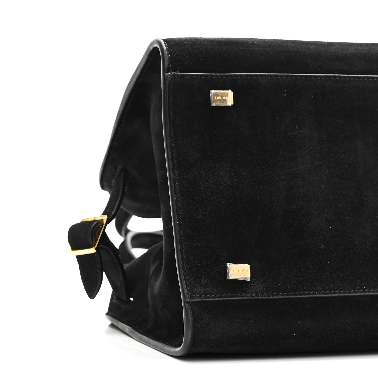 The Row Suede Soft Margaux 10 Bag Black 8 of 9