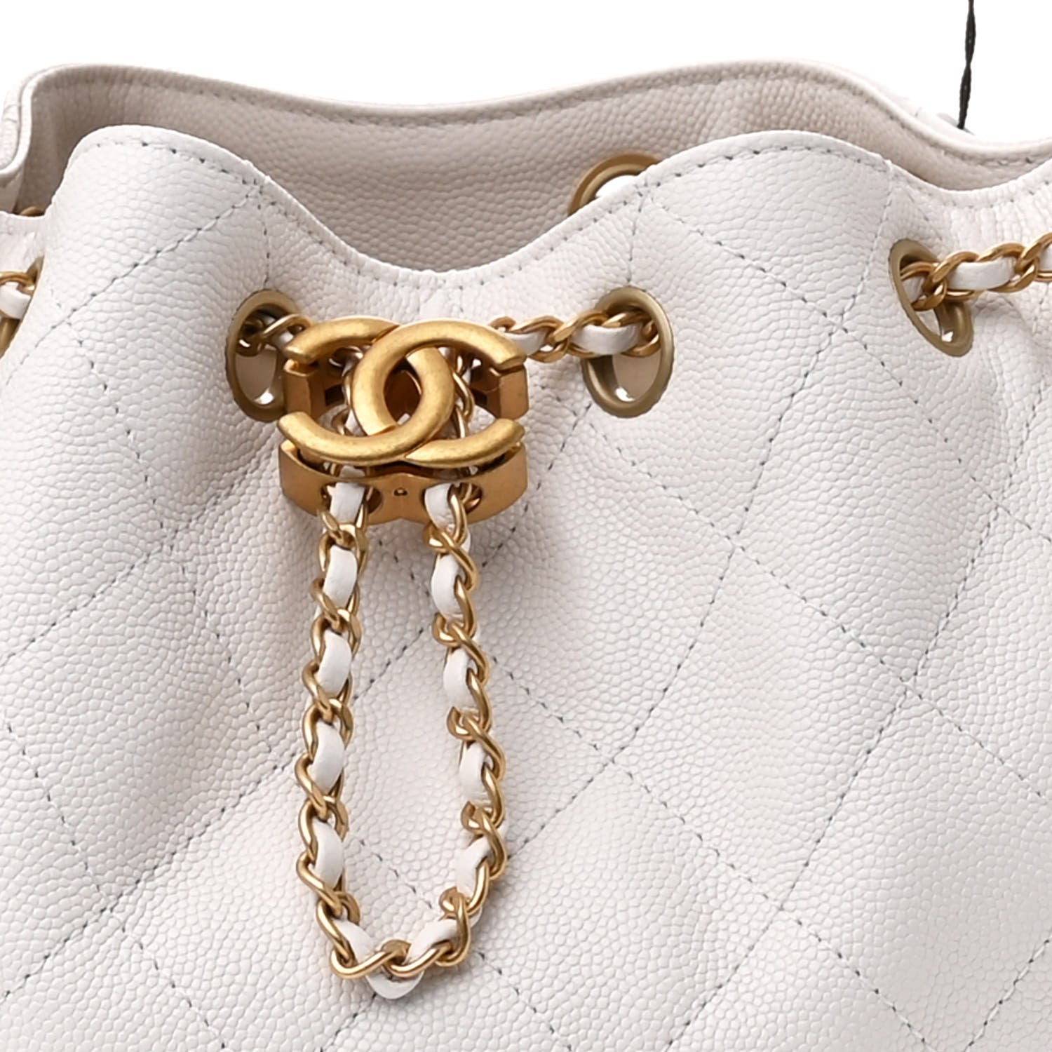 Chanel Caviar Quilted Small Chanel 25 Handbag White 8 of 11