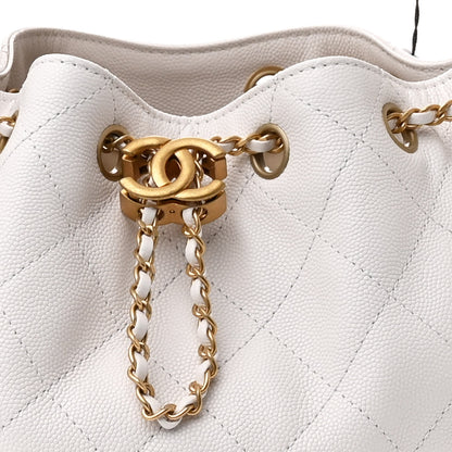 Chanel Caviar Quilted Small Chanel 25 Handbag White 8 of 11
