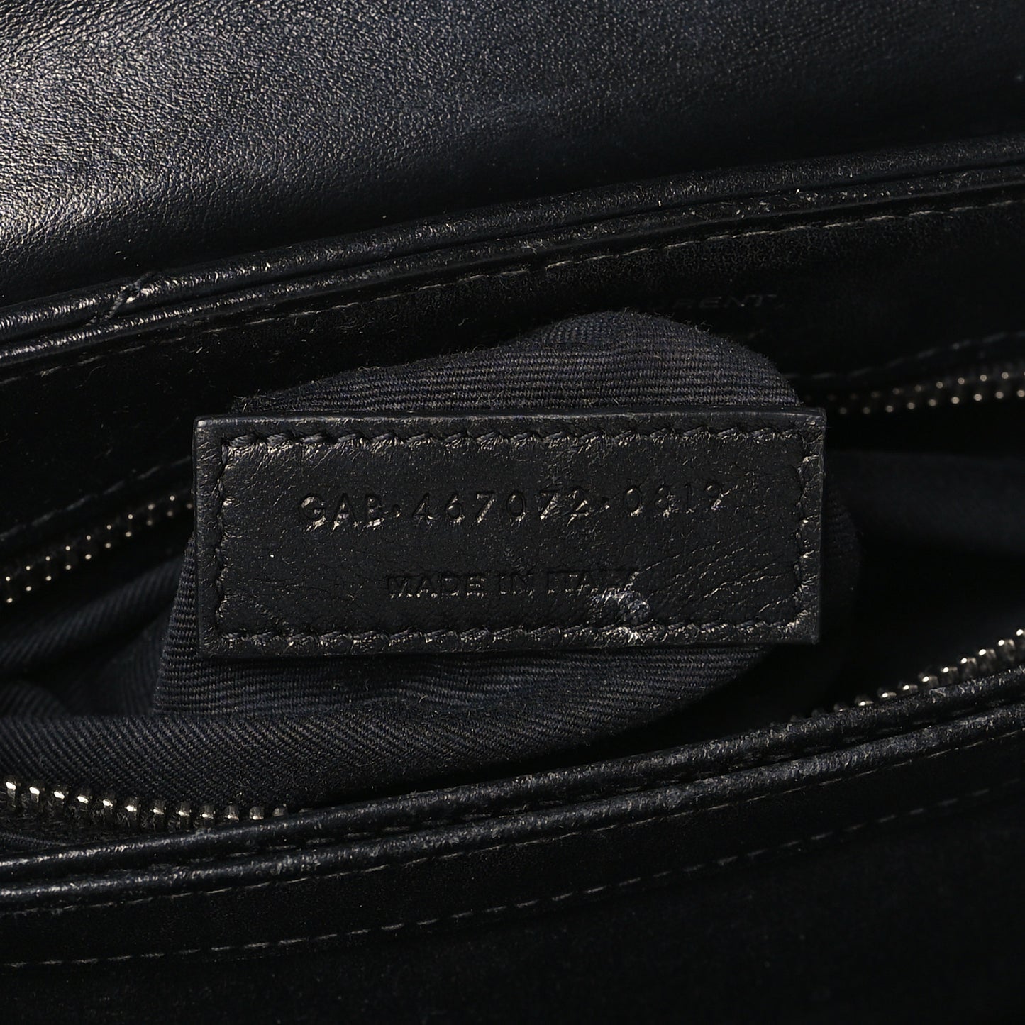 Calfskin Y Quilted Monogram Toy Loulou Crossbody Bag Black