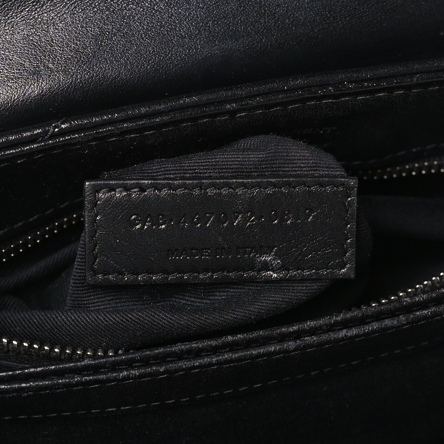 Saint Laurent Calfskin Y Quilted Monogram Toy Loulou Crossbody Bag Black 8 of 10