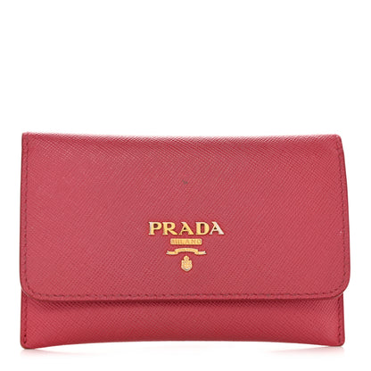Prada Saffiano Card Holder Peonia 2 of 8