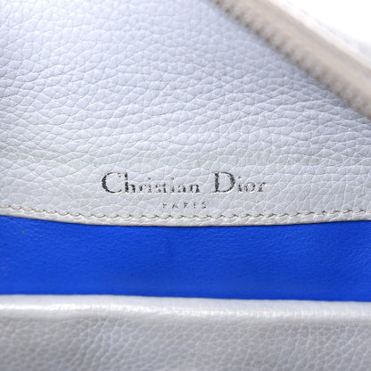 Christian Dior Grained Calfskin Bar Tote Blue 6 of 9