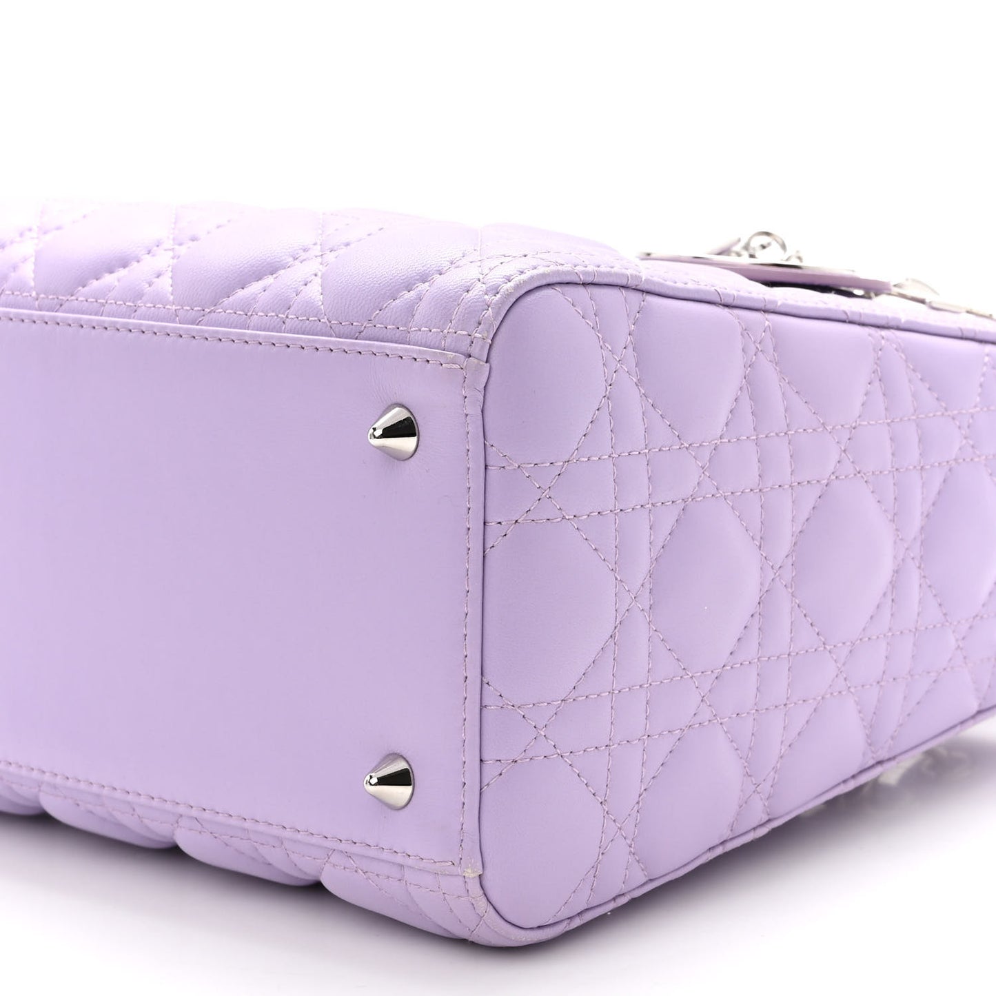 Lambskin Cannage Medium Lady Dior Purple