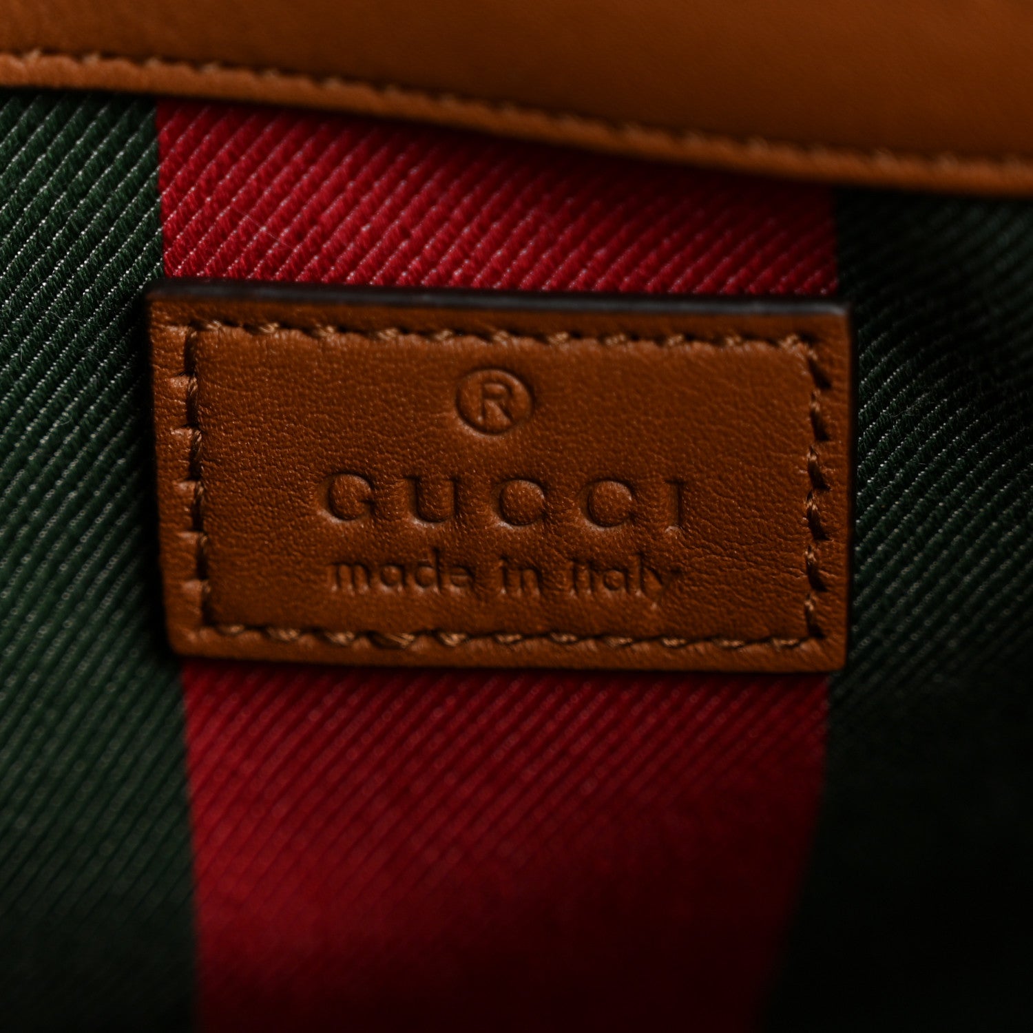 Gucci GG Supreme Monogram Medium Emblem Bucket Bag Beige Brown 6 of 11