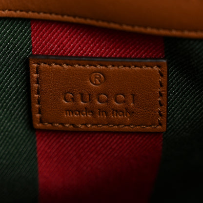 Gucci GG Supreme Monogram Medium Emblem Bucket Bag Beige Brown 6 of 11