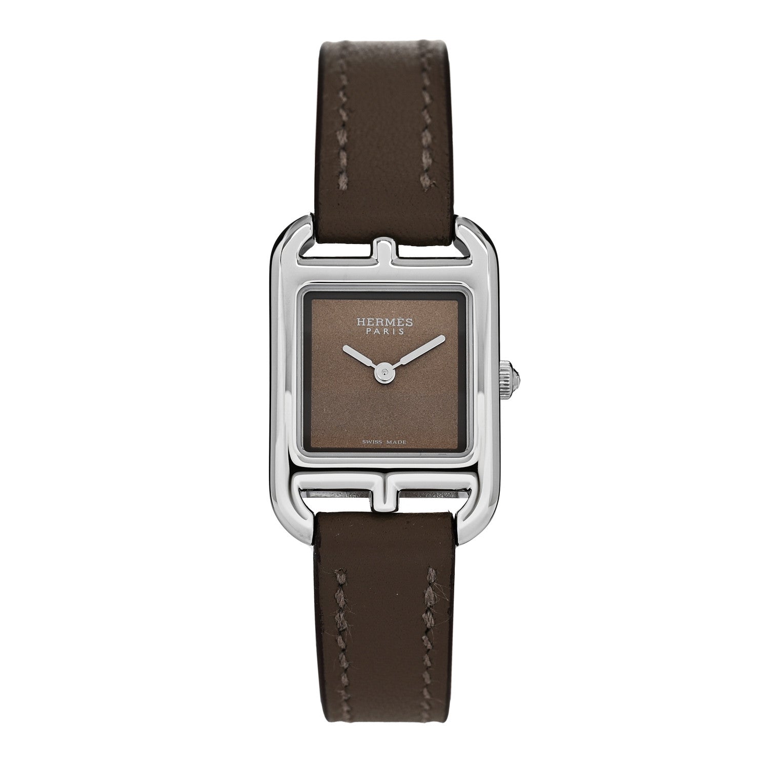 Hermes Stainless Steel Swift 21mm Cape Cod Quartz Watch Etoupe 1 of 5