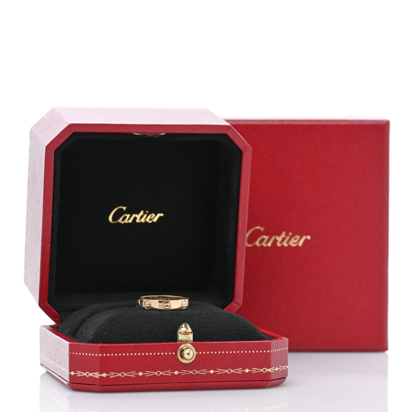18K Yellow Gold 3.5mm LOVE Wedding Band Ring 49 4.75