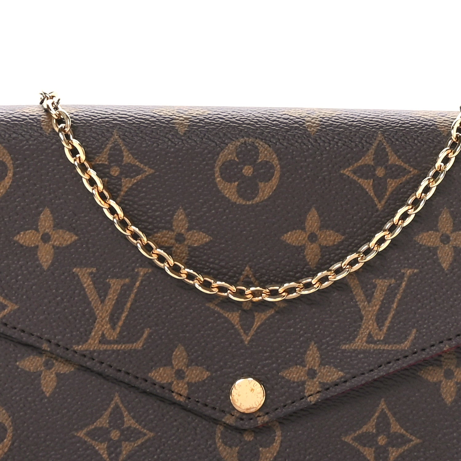 Louis Vuitton Monogram Pochette Felicie Chain Wallet Fuchsia 8 of 11