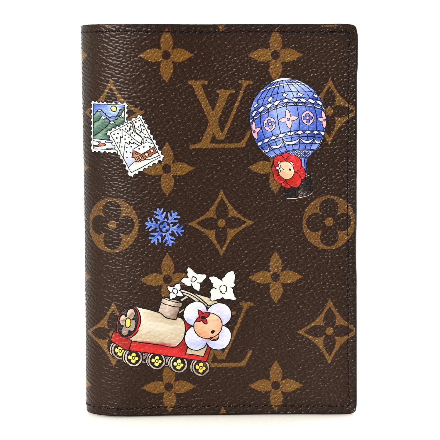 Louis Vuitton Monogram 2026 Christmas Animation Passport Cover Blue Frost 1 of 9
