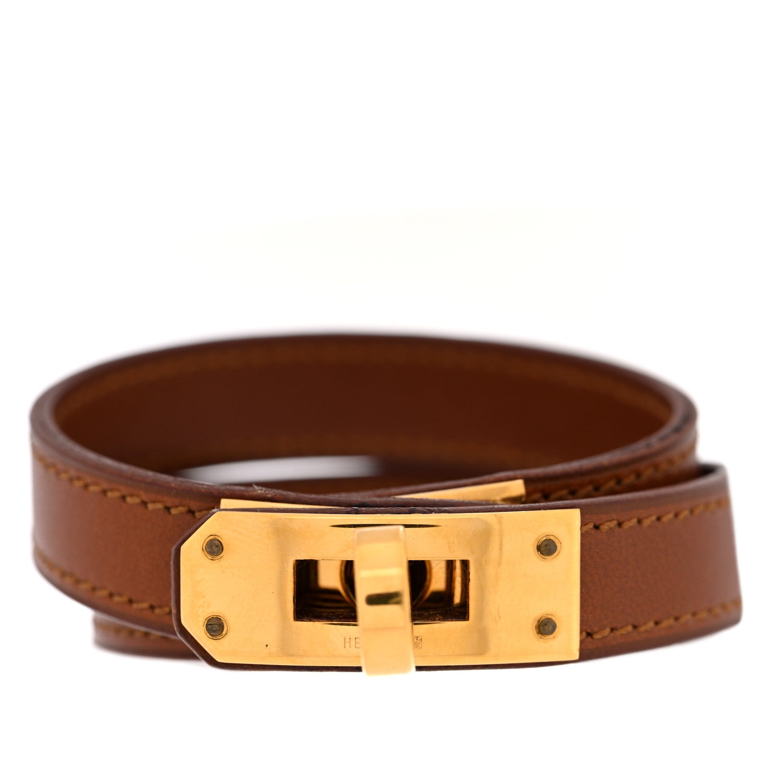 Hermes Barenia Kelly Double Tour Bracelet Fauve 1 of 5