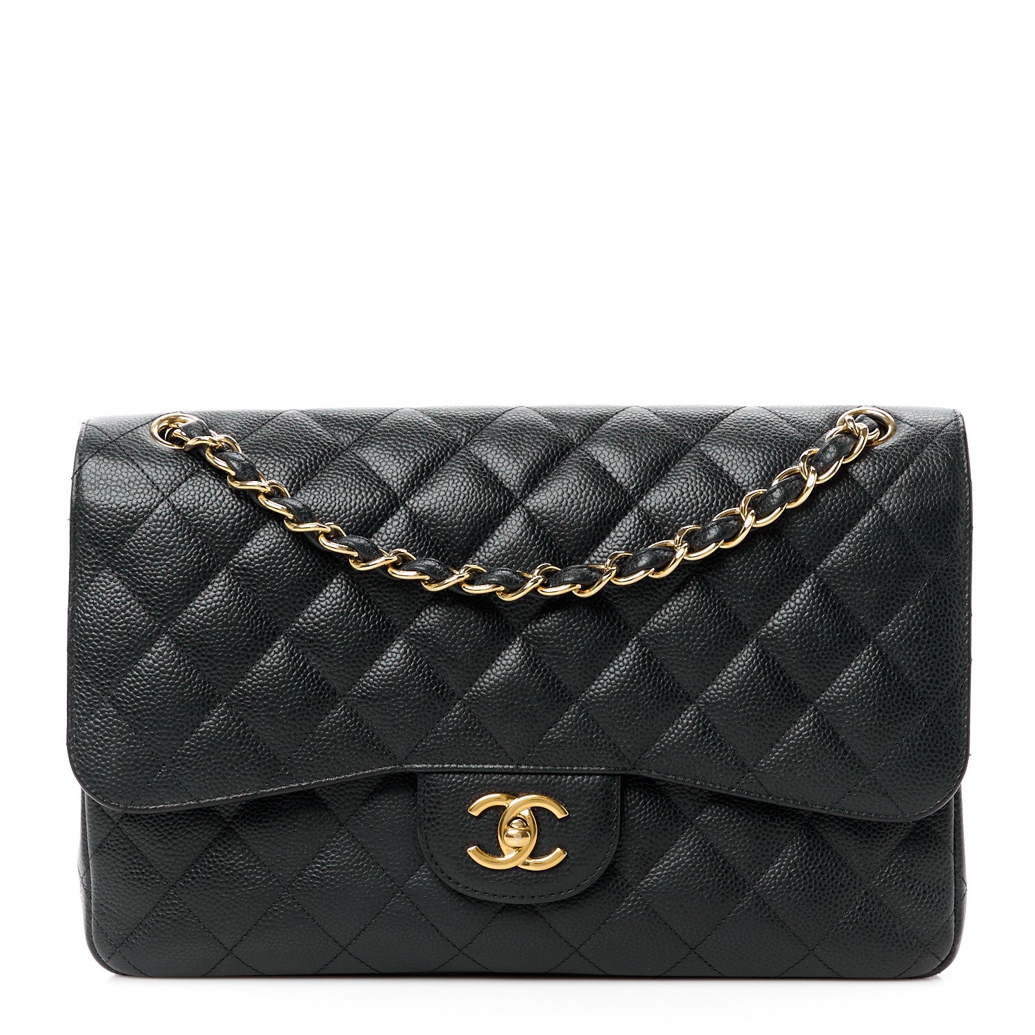 Chanel Caviar Quilted Jumbo Double Flap Black 1 of 13