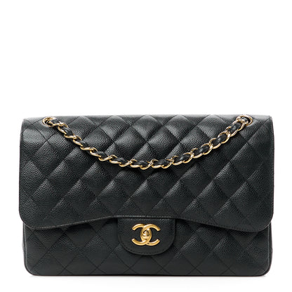 Chanel Caviar Quilted Jumbo Double Flap Black 1 of 13