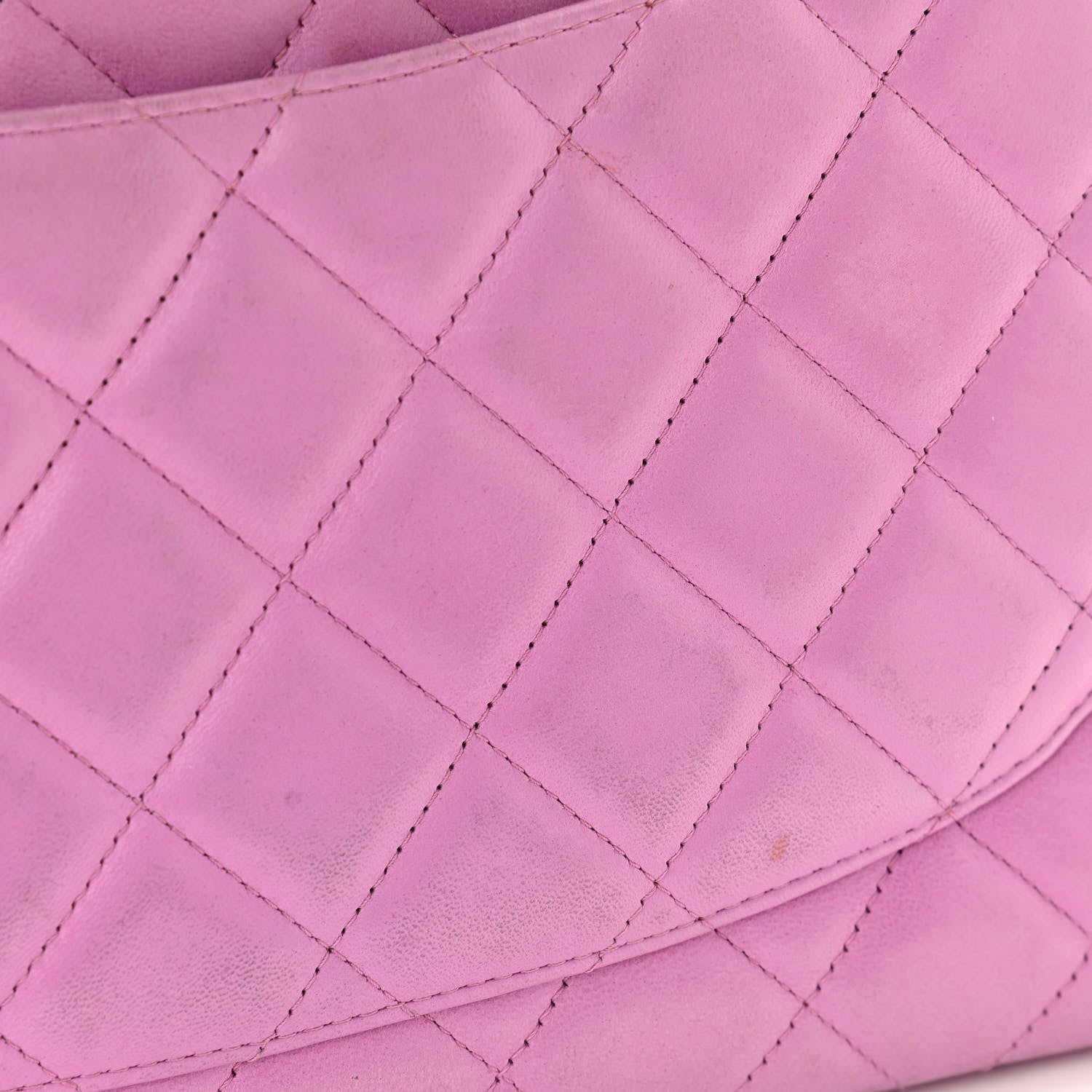 Chanel Lambskin Quilted Jumbo Double Flap Light Purple 11 of 11