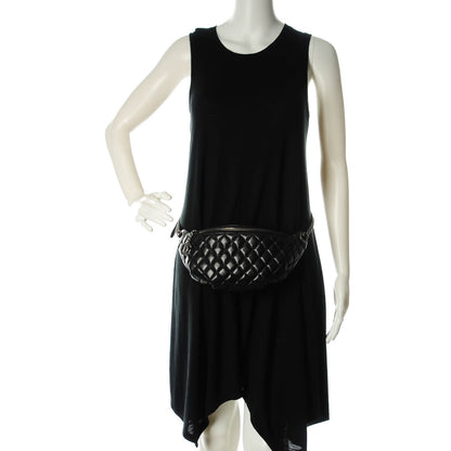 Chanel Lambskin Quilted Banane Waist Bag Fanny Pack Black 2 of 7