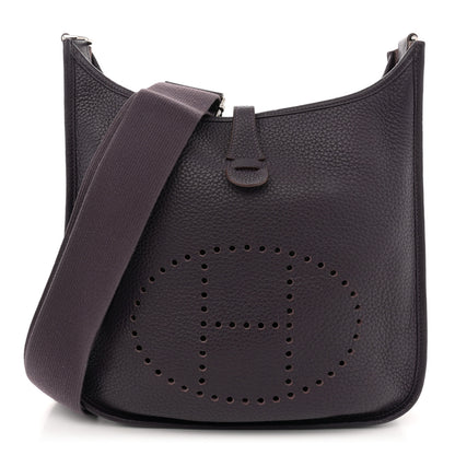 Hermes Taurillon Clemence Evelyne III PM Raisin 1 of 11