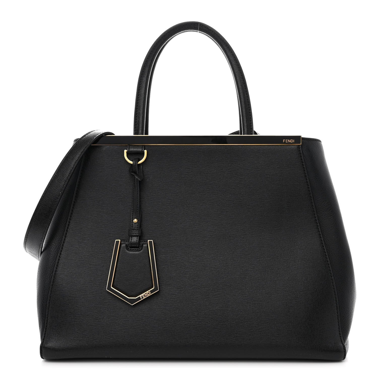 Fendi Vitello Elite Regular 2Jours Tote Black 1 of 17