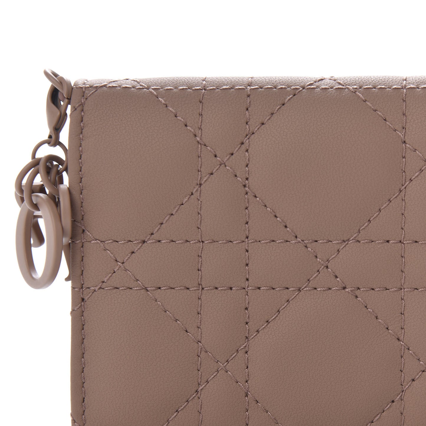 Ultra Matte Calfskin Cannage Small Lady Dior Flap Card Holder Fard