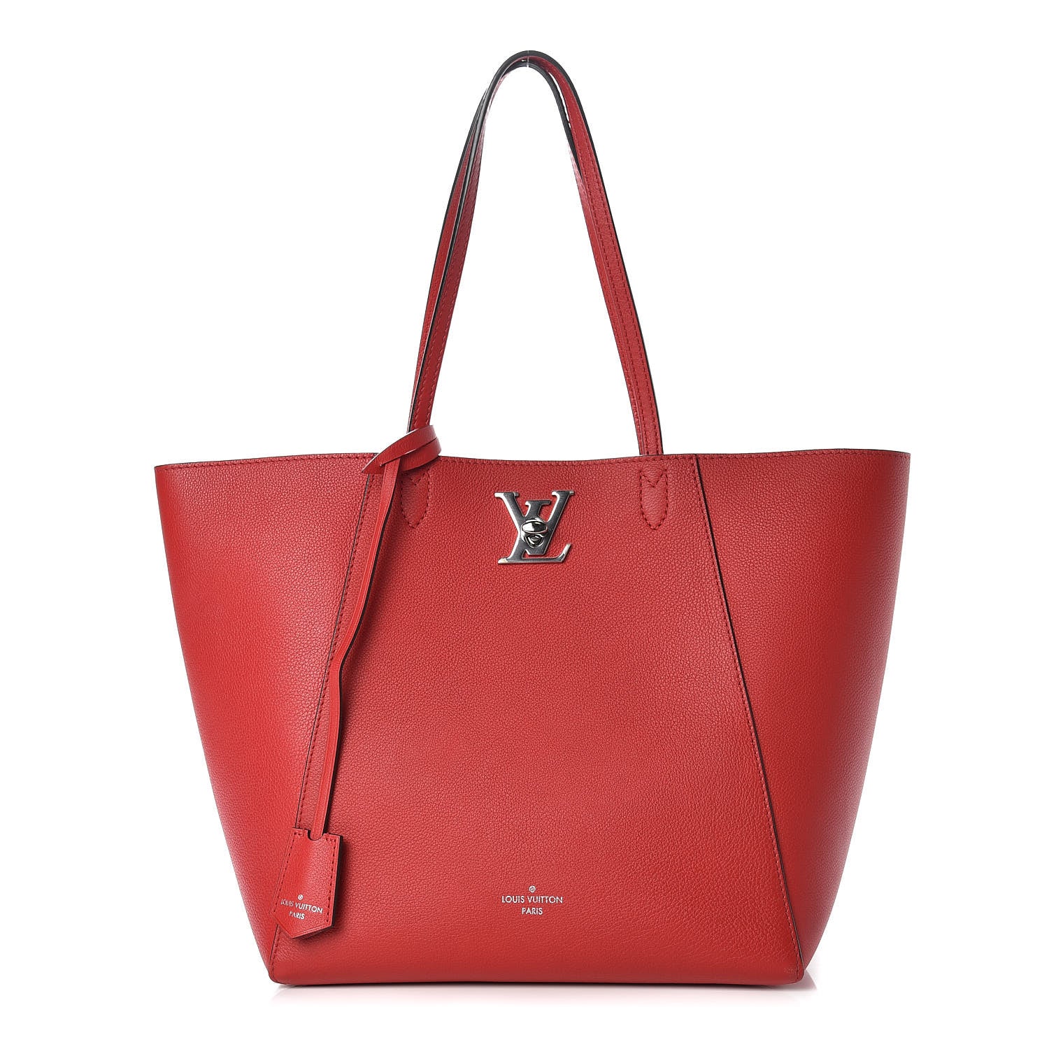 Louis Vuitton Calfskin Lockme Cabas Rubis 1 of 9