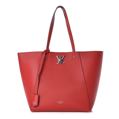 Louis Vuitton Calfskin Lockme Cabas Rubis 1 of 9