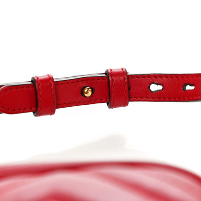 Gucci Calfskin Matelasse Small GG Marmont Chain Shoulder Bag Hibiscus Red 19 of 38