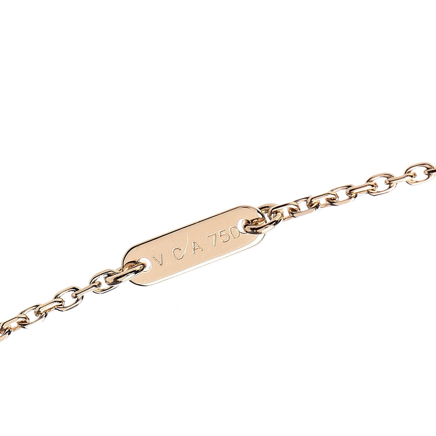 Van Cleef & Arpels 18K Yellow Gold Mother of Pearl Sweet Alhambra Heart Pendant Necklace 6 of 8