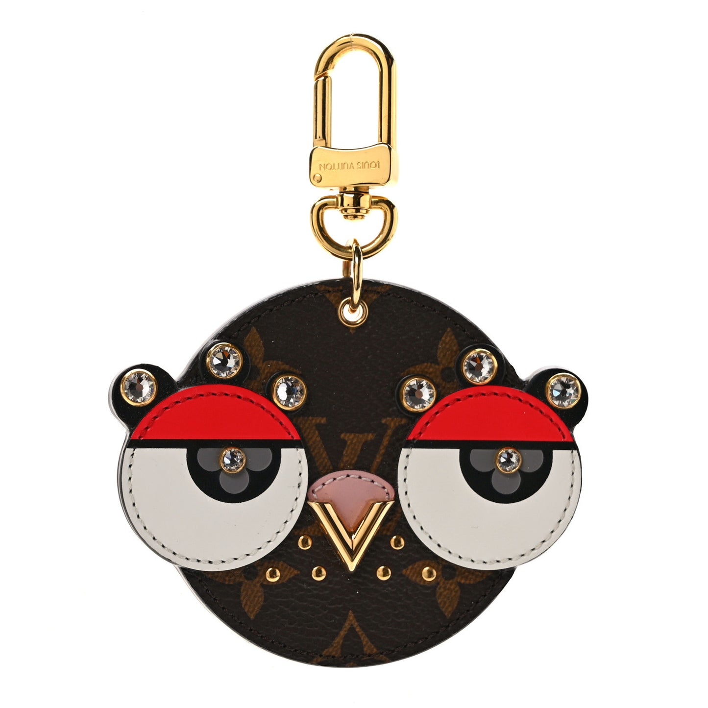 Monogram Animal Faces Bird Bag Charm