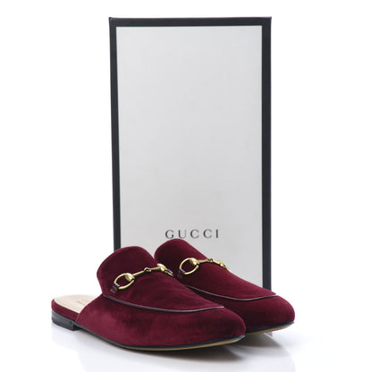 Gucci Velvet Mens Princetown Slippers 10.5 Malbec Dark Malbec 9 of 9