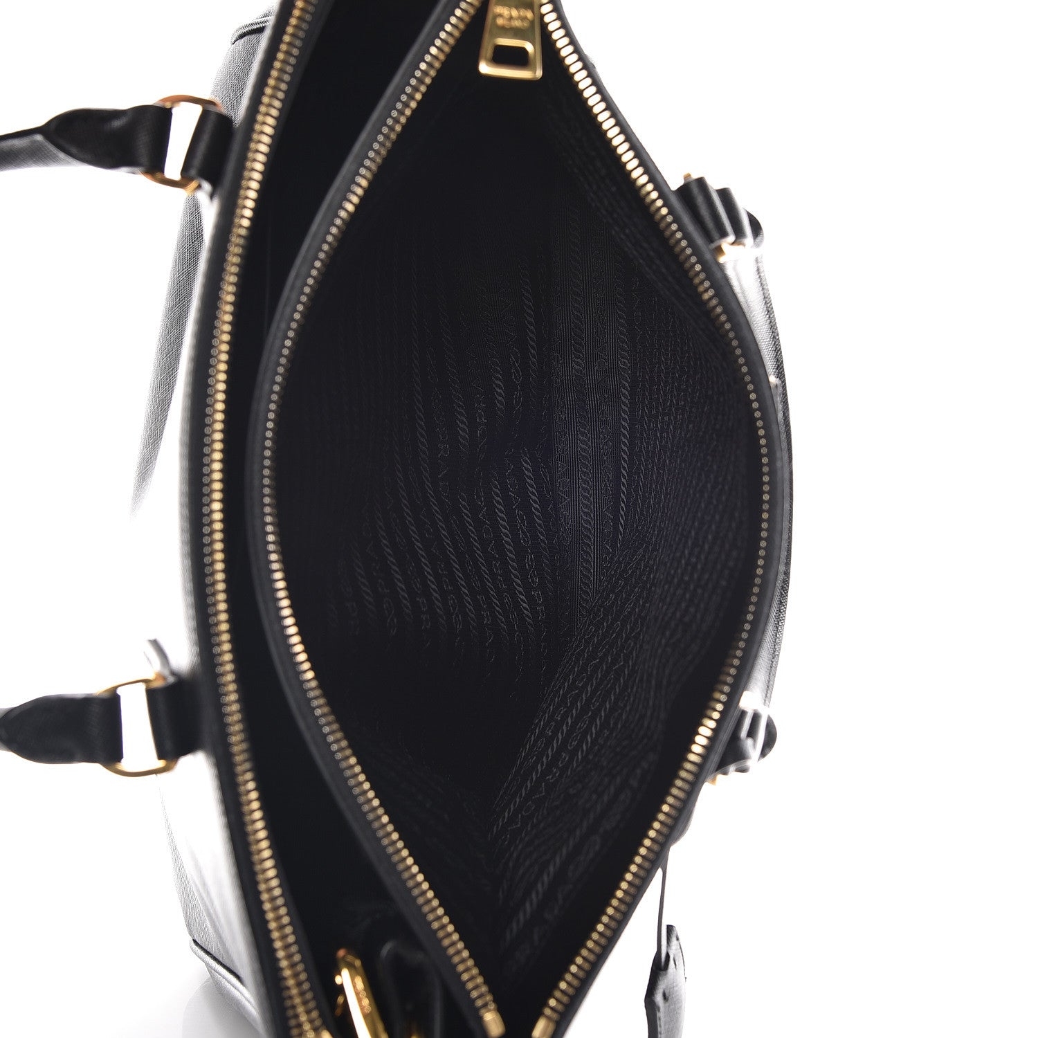 Prada Saffiano Medium Galleria Double Zip Tote Black 7 of 13
