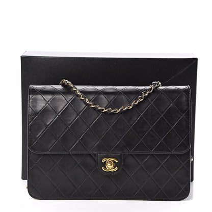 Chanel Lambskin Quilted Medium Single Flap Black 16 of 16