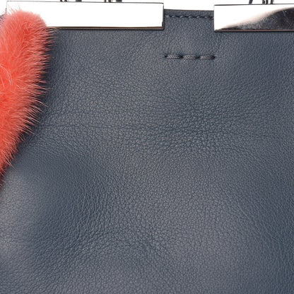 Fendi Vitello Dolce Mink Fur Mini Mini 3jours Tote Blue 10 of 11