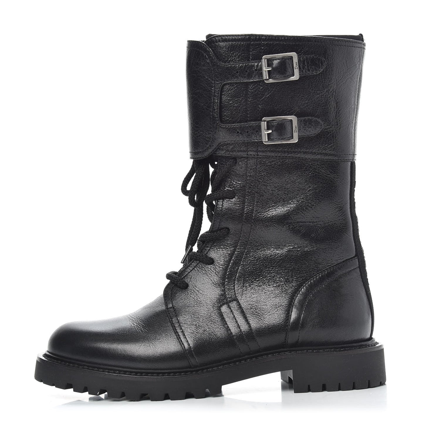 Calfskin Ground Low Boot 37 Black