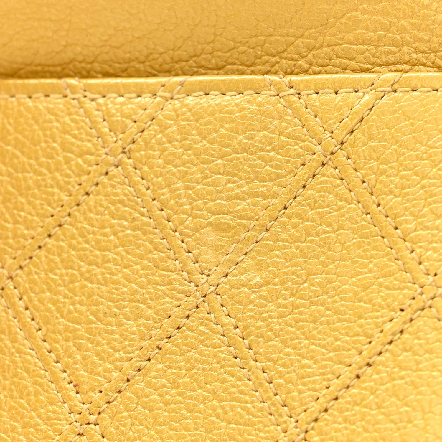 Chanel Caviar Quilted Wallet on Chain WOC Yellow 13 of 13