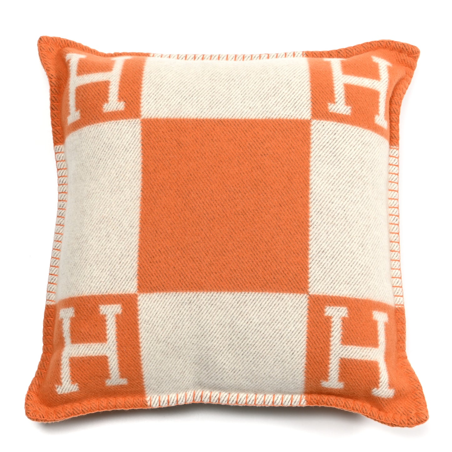 Wool Cashmere Avalon Pillow PM Ecru Potiron