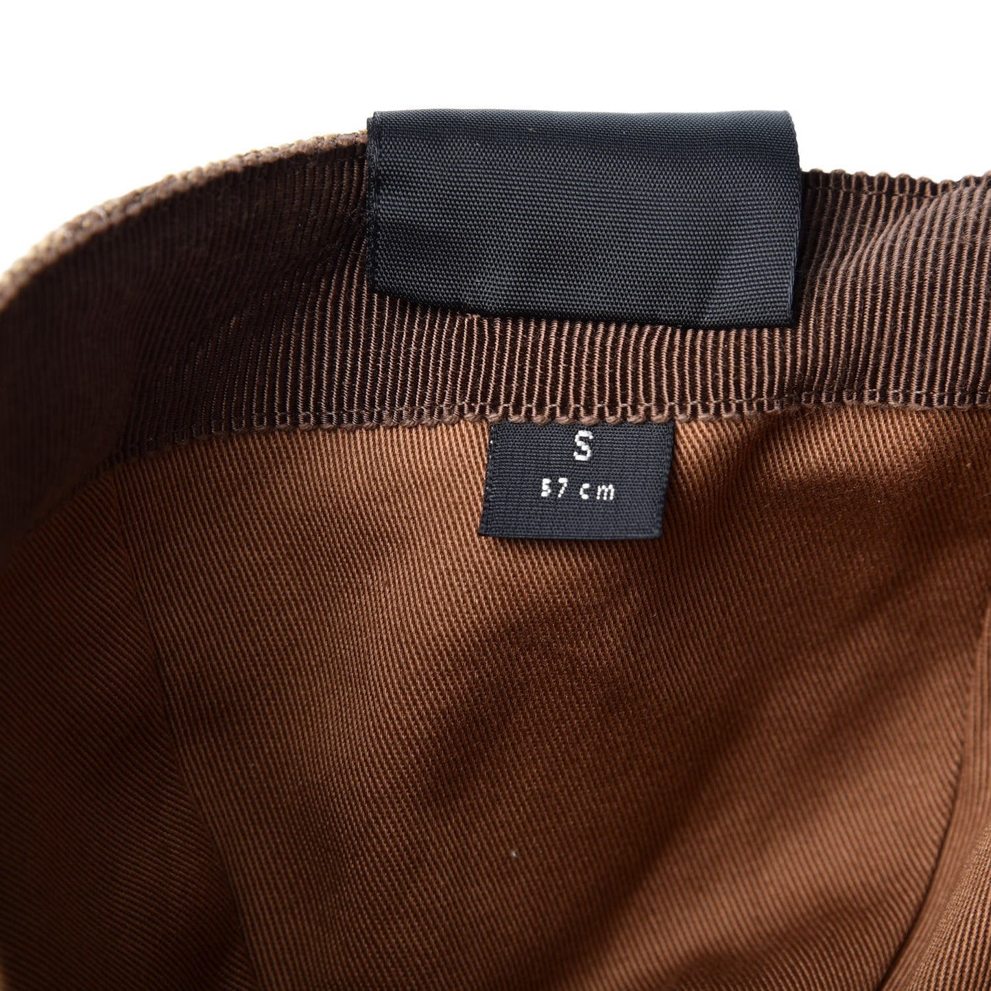 Monogram Textured Dollar Calfskin Zeno Baseball Hat S Beige