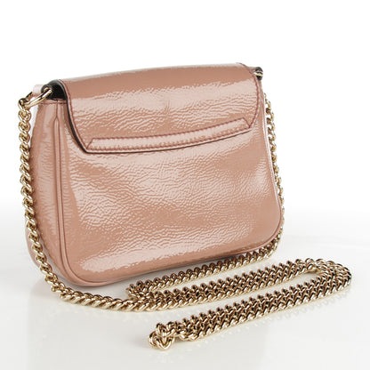 Gucci Patent Small Soho Flap Crossbody Dark Cipria 3 of 7