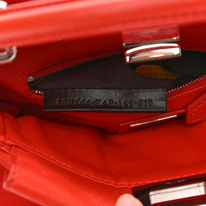 Fendi Nappa Mini Peekaboo Iconic Satchel Papavero 8 of 11