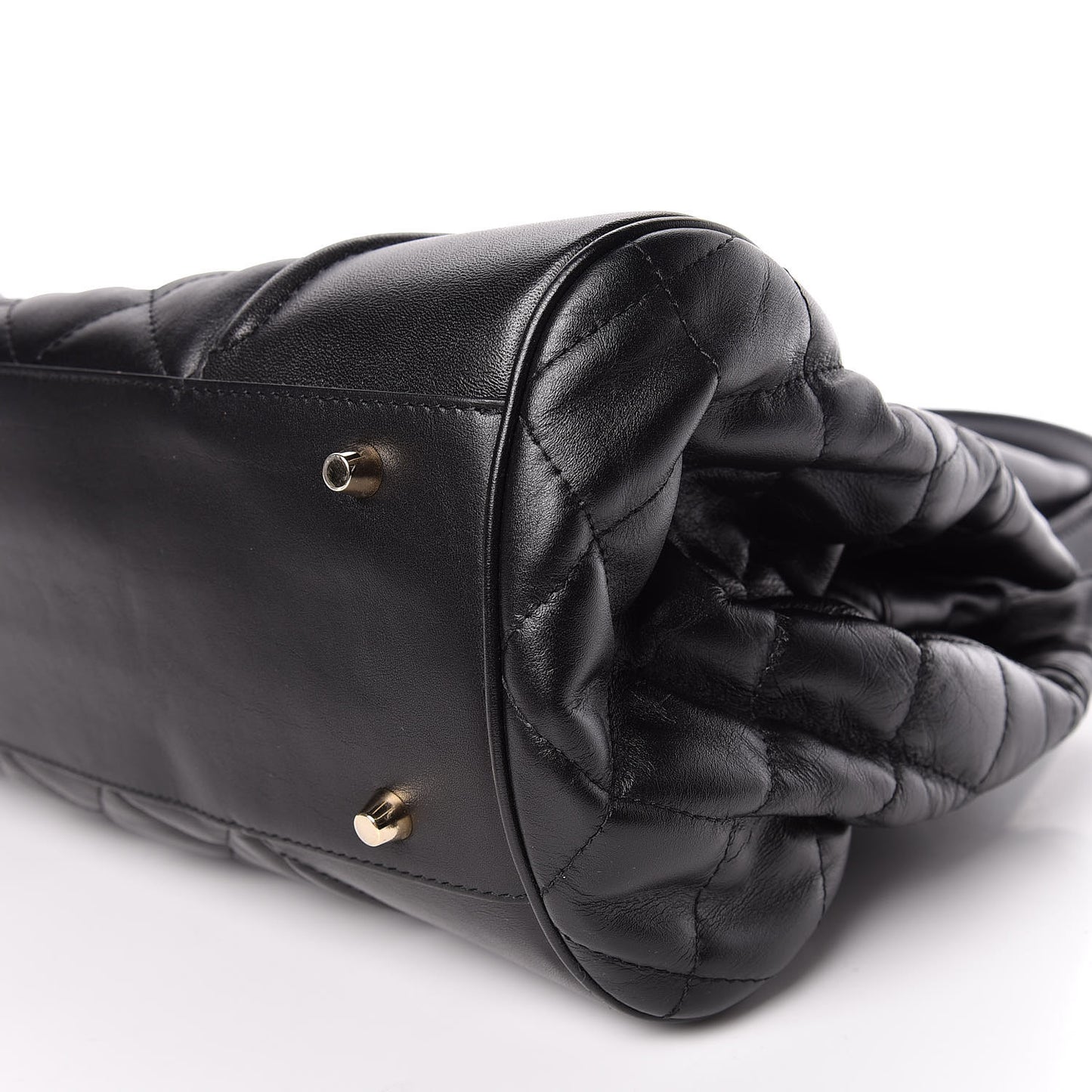 Calfskin Quilted Manor Tote Black
